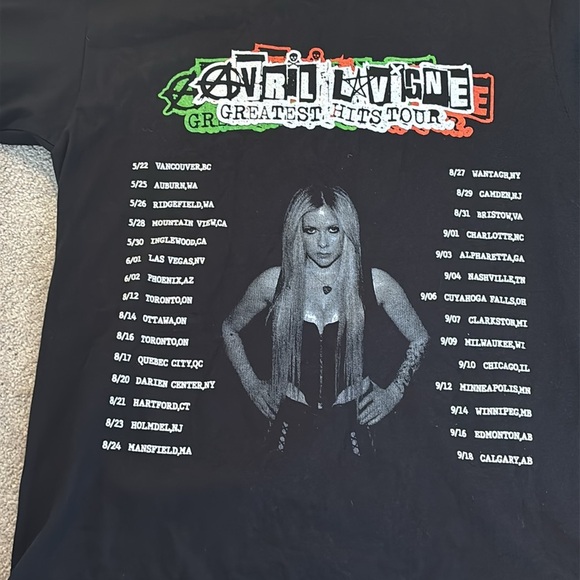 Vintage Avril Lavigne Band Shirt Greatest Hits Tour Tee Medium Rock Tee - Picture 15 of 15